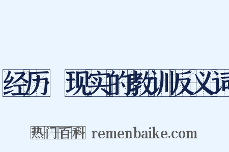 经历·现实的教训反义词是什么意思的图片